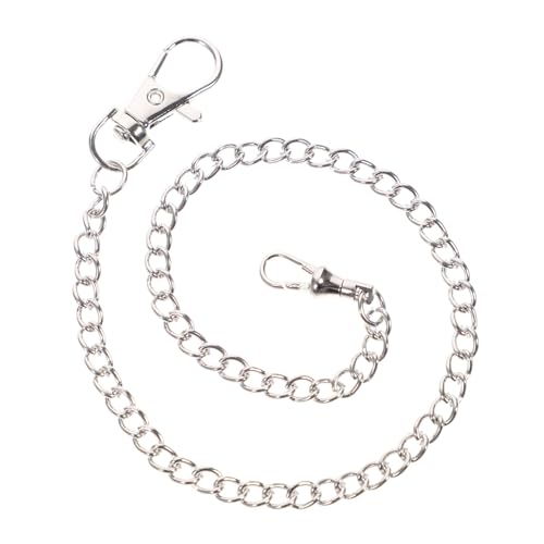 CLISPEED Metal Taschenuhr Kette Herren Jeans Kette mit Karabinerrobuster Metallkette als Dekorative Hosenkette für Tasche Mantel Zubehör von CLISPEED