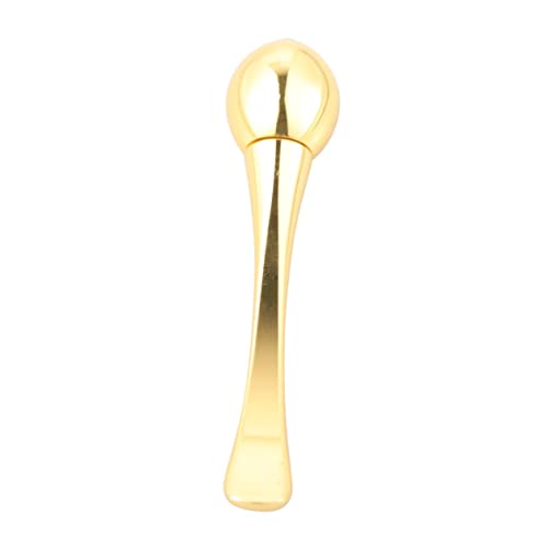 CLISPEED Metall Augencreme Massage Stick Tragbares Gesichtspflege Tool mit Löffel Ende zur Sauberen Cremeaufnahme und Roller Ende Augenpflegeaufnahme und Reduzierung von Augenschwellungen von CLISPEED