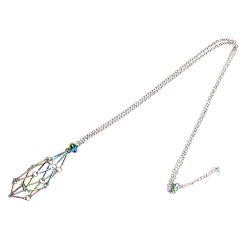 CLISPEED Metall Kristallhalter Anhänger Halskette Verstellbar Schmuck DIY Schmuckzubehör für Damen und Herren Natürliche Edelstein Käfig Kristallanhänger CLISPEED Metall Kristallhalter Anhänger Halskette Verstellbar Schmuck DIY Schmuckzubehör für Damen und Herren Natürliche Edelstein Käfig Kristallanhänger von CLISPEED