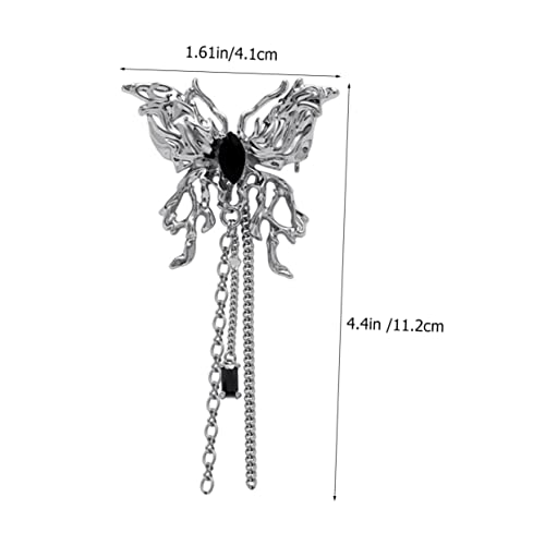 CLISPEED Metall Schmetterling Brosche mit Tassel Langlebige Legierung Anstecknadel für Kleidung Rucksack und Schal Robustes Design für Damen Vielseitiger Schmuck für Alltag und Festliche von CLISPEED