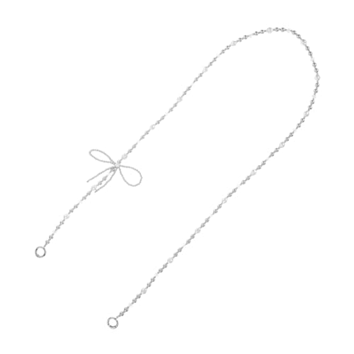 CLISPEED Metallkette Handtaschenriemen mit Perlen Eleganter Verstellbarer Ersatzgurt für Handtaschen Vielseitig Einsetzbar Personalisierung Ihrer Taschen CLISPEED Metallkette Handtaschenriemen mit Perlen Eleganter Verstellbarer Ersatzgurt für Handtaschen Vielseitig Einsetzbar Personalisierung Ihrer Taschen von CLISPEED