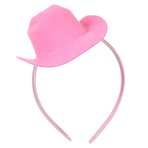 CLISPEED Mini Cowboyhut Haarreif Elastisch Polyester Weich Langlebig Modisch Für Karneval Party Cosplay von CLISPEED