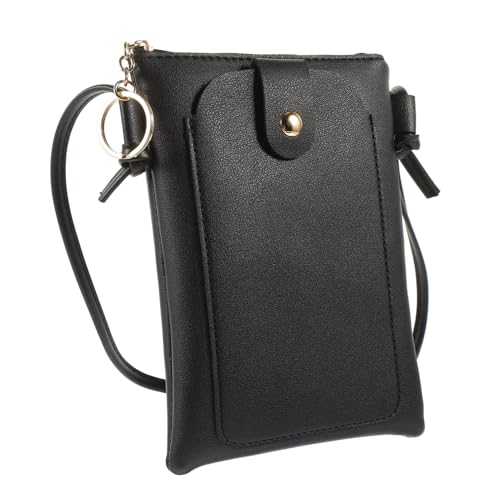 CLISPEED Mini Schultertasche Damen Umhängetasche Handytasche mit Feiner Verarbeitung Vielseitige Crossbody Tasche für Alltag Shopping Reisen und Outdoor Modisch und Praktisch in Schwarz von CLISPEED