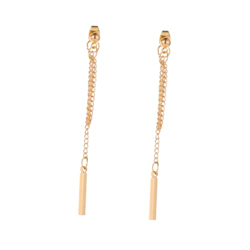CLISPEED Minimalistische Lange Quasten ohrringe aus Vergoldetem Stilvolle Ohrhänger für Frauen Modischer Ohrschmuck mit Kettendesign für Party Alltag und Besondere Anlässe von CLISPEED