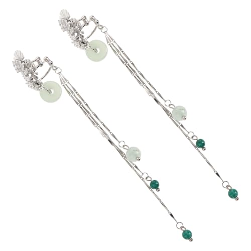 CLISPEED Lange Quastenohrringe Damen Aus Tropfenohrringe Ohrhänger Für Besondere Anlässe Stilvoller Ohrschmuck Für Partys Und Alltag Leicht Und Angenehm Zu Tragen von CLISPEED