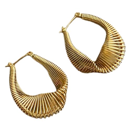 CLISPEED Minimalistische Unregelmäßige Creolen Gold für Damen Leichte Sichere Statement Ohrringe Einzigartiges Design Vielseitig Kombinierbar Stilvolles Schmuckaccessoire von CLISPEED
