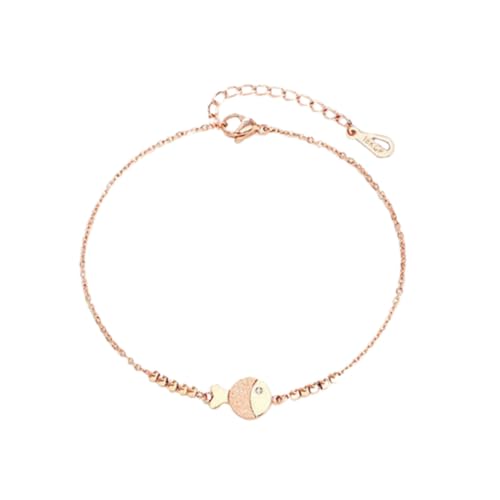 CLISPEED Modische Fisch Fußkette mit Anhänger Verstellbare Damen Knöchelkette Zarte Schmuck Fußkette für Frauen und Mädchen Langlebig und Angenehm zu Tragen von CLISPEED