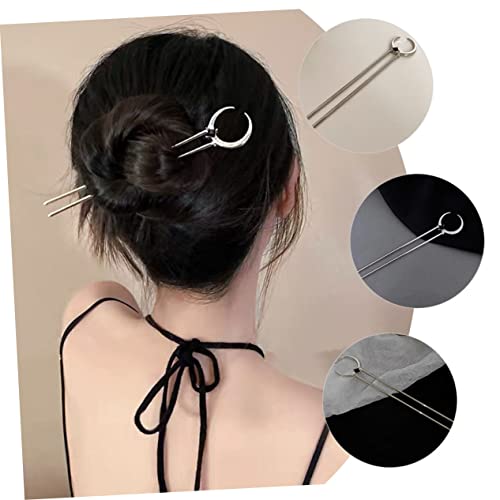CLISPEED Mond Haarnadel mit Strasssteinen Metall Haarspange für Damen Sicherer Langlebiges Legierungsmaterial Modischer Haarschmuck für Hochsteckfrisuren und Haarknoten von CLISPEED
