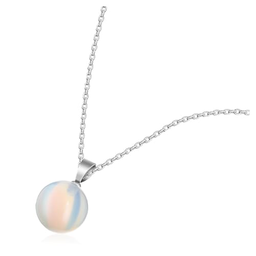 CLISPEED Mondstein Halskette mit Anhänger Retro Steinhalskette für Frauen Wunderschöner Schmuck mit Minimalistisches Design Langlebige Materialien für Besondere CLISPEED Mondstein Halskette mit Anhänger Retro Steinhalskette für Frauen Wunderschöner Schmuck mit Minimalistisches Design Langlebige Materialien für Besondere von CLISPEED