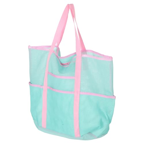 CLISPEED Multifunktionale Mesh Strandtasche Atmungsaktiv Leicht mit Praktischem Polyester für Reisen Schwimmbad und Badutensilien Kompakt und Vielseitig als Reise Organizer für Damen und von CLISPEED