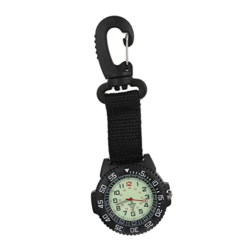 CLISPEED Multifunktionale Outdoor Taschenuhr mit Nylon Karabinerclip Digitale Anzeige Stoßfest und Langlebig für Rucksacktouren und Bergsteigen Praktische Clip Uhr für Schnellen Zugriff von CLISPEED