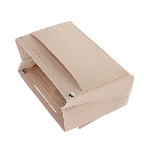 CLISPEED Multifunktionaler Filz Make Up Organizer Tasche Damen Reise Kosmetiktasche mit Doppelter Lage Große Kapazität Weiches Material Tragbare Kosmetik Aufbewahrung für Handtasche und von CLISPEED