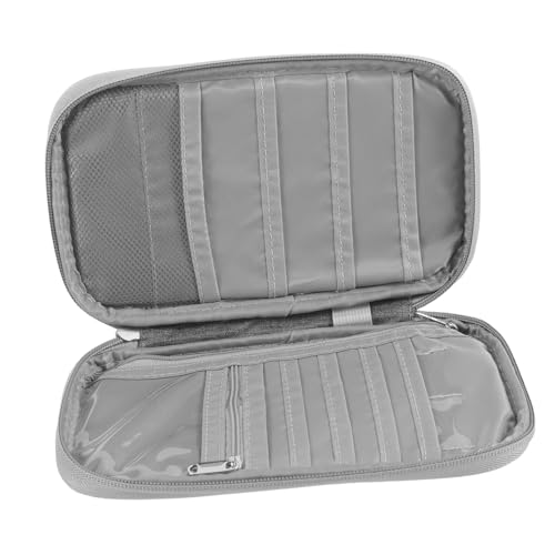 CLISPEED Multifunktionaler Reise Passhalter Wasserdichtes Portemonnaie Organizer Kartenhalter Große Kapazität Praktische Dokumententasche für Reisen Alltag Stil Zufällig von CLISPEED