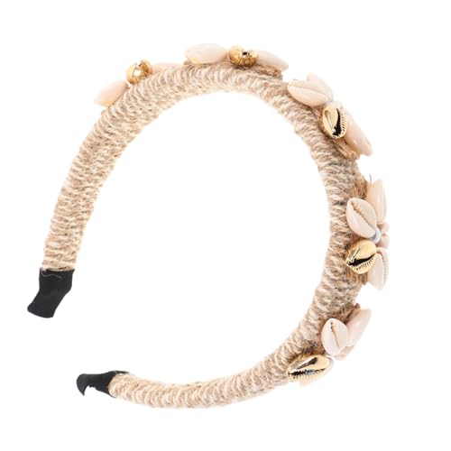 CLISPEED Muschel Hanfseil Stirnband Stirnbänder Für Mädchen Muscheln Haar Accessoires Für Mädchen Haar Accessoires Für Mädchen Muschel Breite Krempe Muschel Strandhaar Breite von CLISPEED