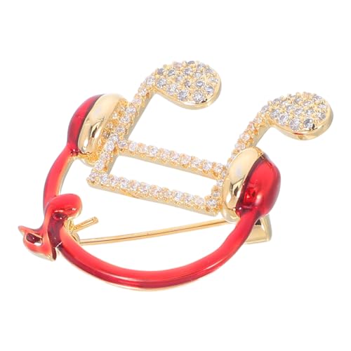 CLISPEED Musiknoten Broschenbehälter Mit Kopfhörer-anstecknadel Verziert Mit Mikropavé-zirkonia Für Schals Und Anzüge Als Für Konzerte Und Hochzeiten von CLISPEED