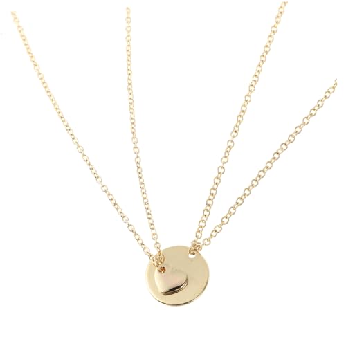 CLISPEED Mutter Tochter Herz Halskette Goldfarben Stilvoll Schmuck Muttertag Alltagsschmuck Damen Halskette Elegant Anlass Geeignet CLISPEED Mutter Tochter Herz Halskette Goldfarben Stilvoll Schmuck Muttertag Alltagsschmuck Damen Halskette Elegant Anlass Geeignet von CLISPEED