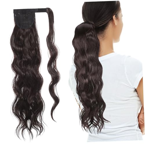 CLISPEED Natürlich Aussehende Lockige Ponytail Extensions für Damen mit Einfachem Befestigungssystem Schnell Tragbar Voluminöses Haarteil Komfortabel Pflegeleicht Synthetisches Haar von CLISPEED