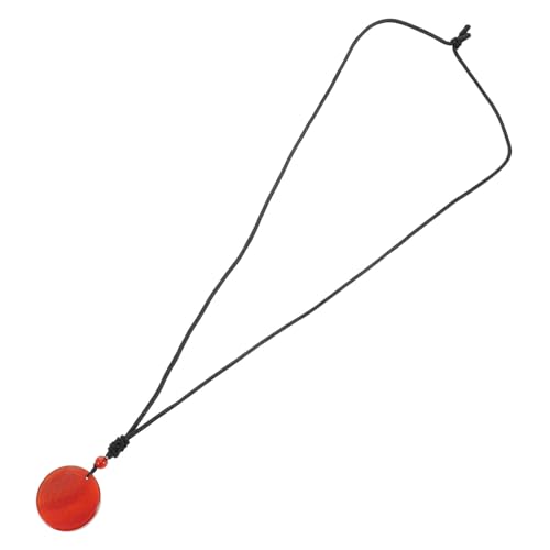 CLISPEED Natürliche Kristallstein Anhänger Halskette mit Floralem Muster Verschleißfester Runder Schmuckanhänger Unisex Halskette für Damen und Herren Vielseitig Kombinierbar für Alltag von CLISPEED