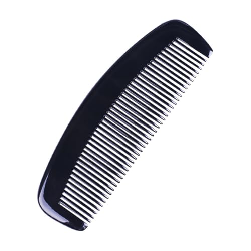 CLISPEED Natürlicher Hornkamm Schwarz Verstärkt Tragbar Feinzahnig Sanfte Haarmassage Glättet Haare Verhindert Haarausfall Damen und Mädchen Handgefertigt Klein und Praktisch von CLISPEED