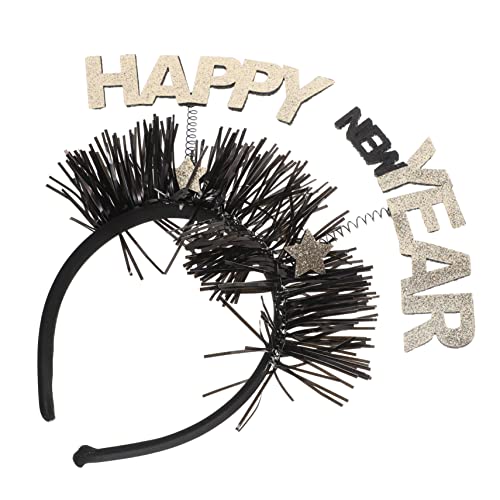 CLISPEED Neujahrs Kopfschmuck Haarreif mit Glitzer für Erwachsene und Festliches Accessoire für Partys und Feiern Attraktiver Haarreifen mit Happy Year für Familienfeiern und Festivals von CLISPEED