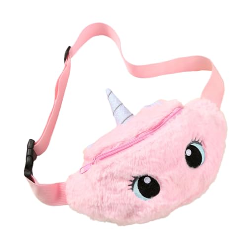 CLISPEED Niedliche Einhorn Gürteltasche Plüsch Hüfttasche Modisch Rosa für Mädchen Reise Alltag Festival mit Verstellbarem Gürtel und Praktisch von CLISPEED