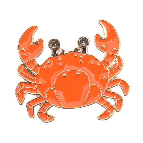 CLISPEED Niedliche Krabbenbrosche aus Robustem Metall Cartoon Anstecker für Kleidung und Taschen Modisches Dekoratives Accessoire für Jacken Langlebiger Legierungs Clip Einzigartiges von CLISPEED