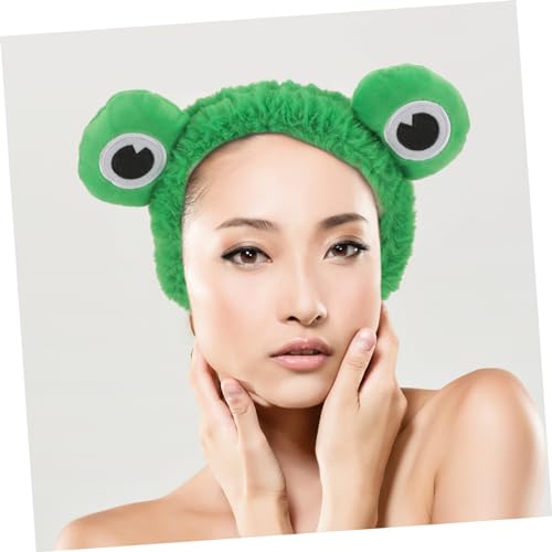 CLISPEED Niedliches Frosch Stirnband Haarschmuck für Damen Cartoon Design Komfortables Haarband für Make Up Waschen Spa Cosplay Party Zubehör Mädchen Haarreif von CLISPEED