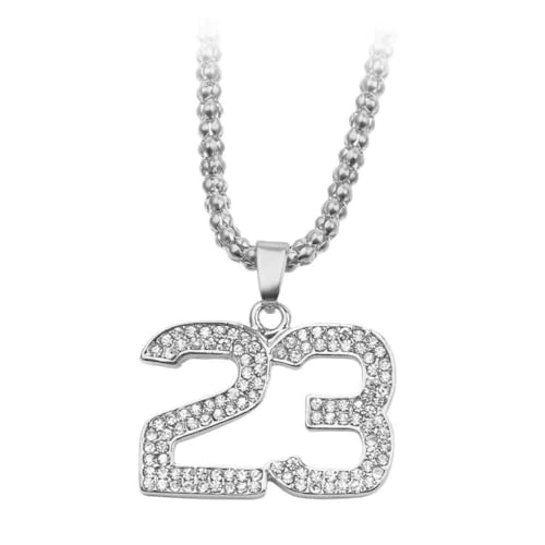 CLISPEED Number Anhänger Halskette Herren Sport Schmuck Alloy Kette Modisch für Fans und Alltag Geeignet von CLISPEED