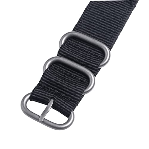 CLISPEED Nylon Uhrenarmband Strap für Herren und Damen Robustes Joint Design Komfortabel und Langlebig für Fitness Schwimmen Tauchen und Klettern Schwarz von CLISPEED
