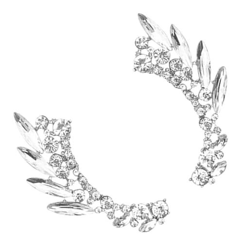 CLISPEED Ohrklemme mit Funkelnden Strasssteinen Modische Ohrclips für Damen und Mädchen Silberfarbene Ohrklemme Frei von Piercing Zierlicher Ohrschmuck für Alltag und Festlichkeiten CLISPEED Ohrklemme mit Funkelnden Strasssteinen Modische Ohrclips für Damen und Mädchen Silberfarbene Ohrklemme Frei von Piercing Zierlicher Ohrschmuck für Alltag und Festlichkeiten von CLISPEED