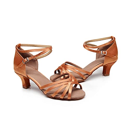 CLISPEED Open Toe Damen Plateau High Heel Gesellschaftstanzschuhe Lateinische Tanzschuhe Damen Sandalen Mit Eckiger Zehenpartie Standardtanzschuh Damen Tanzschuhe Für Damen Fräulein Mädchen von CLISPEED