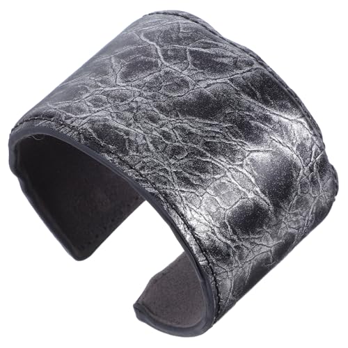 CLISPEED Lederarmband Für Damen Breites Statement-armband Mit Offenen Manschetten Modischer Armreif Aus Pu- Bequem Für Alltag Und Freizeit Verstellbares Design Für Verschiedene von CLISPEED