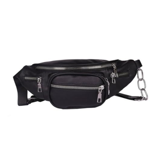 CLISPEED PU Retro Sling Bag Damen Verstellbar Vintage Crossbody Brusttasche Schwarz Vielseitige Umhängetasche für Alltag Reise von CLISPEED