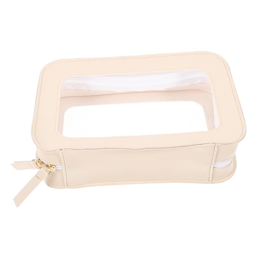 CLISPEED PVC-wasserdichte Fenster-Aufbewahrungstasche Für Damenbinden Tragbarer Speicherhalter Handtaschen Für Damen Make-up-Organizer Kleine Fräulein Weiß Aufbewahrungstaschen Quilten Haut von CLISPEED