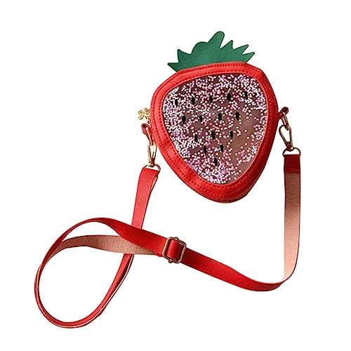 CLISPEED Pailletten Crossbody Tasche Rote Umhängetasche für Mädchen Glitzernde Schultertasche mit Einzigartigem Design für Party Freizeit und Alltag von CLISPEED