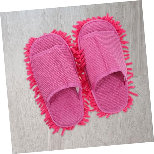 CLISPEED Peep toe Mop Slipper Offene Zehen Reinigung Hausschuhe Mopp hausschuhe Bodenreinigung Freizeitschuh Einheitsgröße Rosenrot CLISPEED Peep toe Mop Slipper Offene Zehen Reinigung Hausschuhe Mopp hausschuhe Bodenreinigung Freizeitschuh Einheitsgröße Rosenrot von CLISPEED