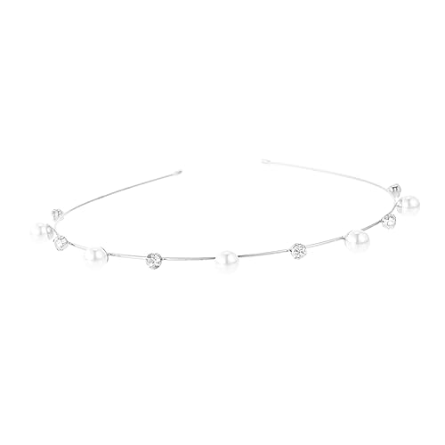 CLISPEED Perlen Haarband für Braut Damen Silbernes Legierungs Stirnband Hautfreundlich Langlebig Komfortabel Feiner Brautschmuck für Hochzeit und Festliche Anlässe CLISPEED Perlen Haarband für Braut Damen Silbernes Legierungs Stirnband Hautfreundlich Langlebig Komfortabel Feiner Brautschmuck für Hochzeit und Festliche Anlässe von CLISPEED