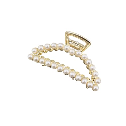 CLISPEED Perlen Haarklammer Mondform Langlebige Haarklammer mit Elegantem Hohlmuster Modisches Haar Accessoire für Frauen und Mädchen Geeignet für Hochzeit Party Alltag und von CLISPEED