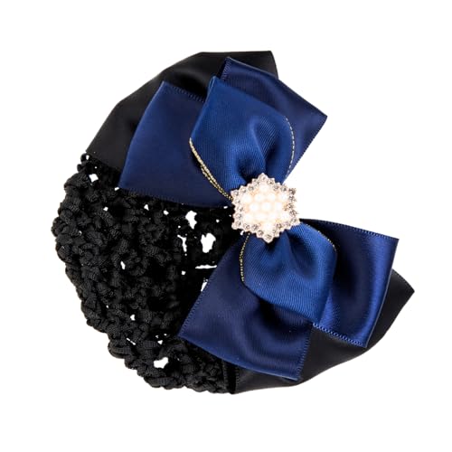 CLISPEED Perlen Haarnetz mit Schleife Dutt Abdeckung für Damen Leicht und Langlebig für Verschiedene Outfits für Warme von CLISPEED