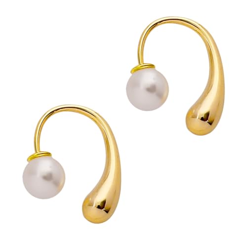 CLISPEED Perlen Ohrstecker Damen Gold Eleganter Perlenschmuck Ohrstecker für Hochzeit Party Alltag Hochwertiger Ohrschmuck Geschenkidee CLISPEED Perlen Ohrstecker Damen Gold Eleganter Perlenschmuck Ohrstecker für Hochzeit Party Alltag Hochwertiger Ohrschmuck Geschenkidee von CLISPEED