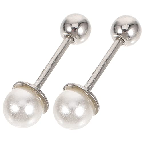 CLISPEED Perlen Ohrstecker Tragus Piercing Schmuck Damen Schlicht Glatt Poliert Modisch Vielseitig für Alltag Party Reise von CLISPEED