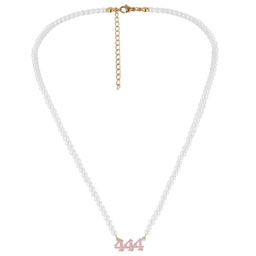 CLISPEED Perlenkette Damen Perlenanhänger Schutzengel Design Edelstahl Allergikerfreundlich Modisch Für Alltag Party Hochzeit Geschenk von CLISPEED