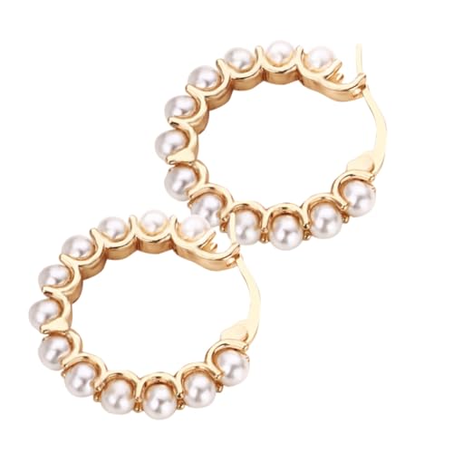 CLISPEED Perlenohrringe Damen Creolen Elegantes Design Leicht Kombinierbar Für Alltag Party CLISPEED Perlenohrringe Damen Creolen Elegantes Design Leicht Kombinierbar Für Alltag Party von CLISPEED