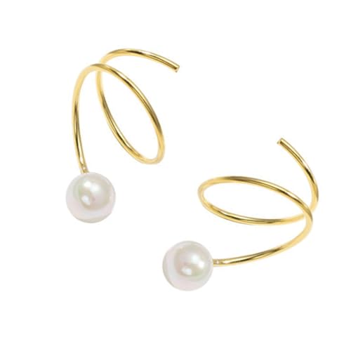 CLISPEED Perlenohrringe Damen Ohrstecker Elegant Korrosionsbeständig Modisch Leicht Tragbar Schmuck von CLISPEED