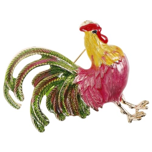 CLISPEED Personalisierte Minimalistische Legierung Hahnbrosche Cartoon Stil Modische Anstecknadel für Damen und Herren Vielseitiges Accessoire für Kleidung und Hüte Zarte Metallbrosche in von CLISPEED