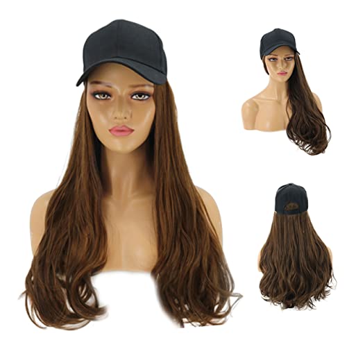 CLISPEED Perückenkappe Frau Hüte Mode Perücken Für Damen Aus Echthaar Frauenhut Erweiterungen Verlängerung U-teil-perücke Aus Echthaar Lockig Hutperücke Aus Echthaar Motorhaube von CLISPEED