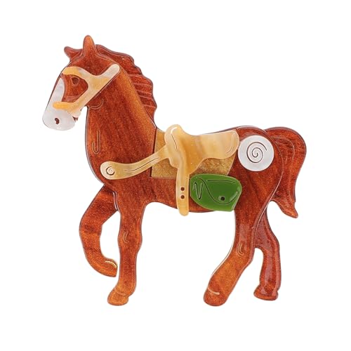 CLISPEED Pferdebrosche Metall Vintage Niedliche Anstecknadel Mit Tiermotiv Für Kleidung Rucksack-anstecker Pferdeanhänger Brosche Für Damen von CLISPEED