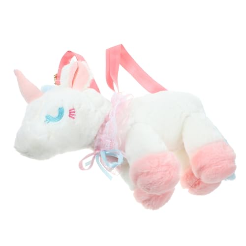 CLISPEED Plüsch Einhorn Umhängetasche Mini Cartoon Tasche Damen Kuschelig Sanft Niedlich Geschenk von CLISPEED