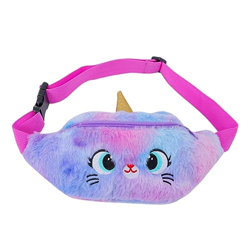 CLISPEED Plüsch Gürteltasche Einhorn Für Kinder Flauschige Bauchtasche Bequeme Umhängetasche Für Mädchen Reise Gürteltasche Cartoon Design Für Alltag Und Freizeit von CLISPEED