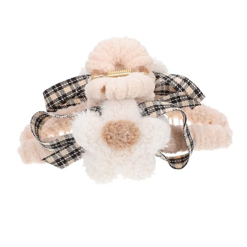 CLISPEED Plüsch Haarspange Mädchen Groß Flauschiger Haarclip Kreative Haarklammer Weich Rutschfest Eleganter Haarschmuck für Alltag Bad und Make Up von CLISPEED